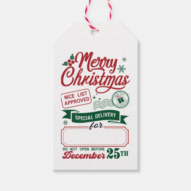 God Jul Snälla Listan Godkänd Presentetikett (Framsidan)