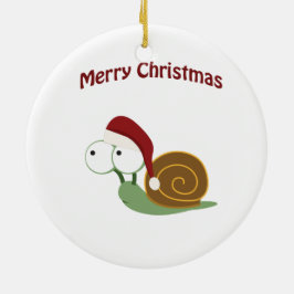 God jul! Snigel Julgransprydnad Keramik