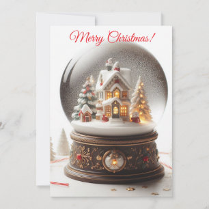 God jul Snö Globe Julkort
