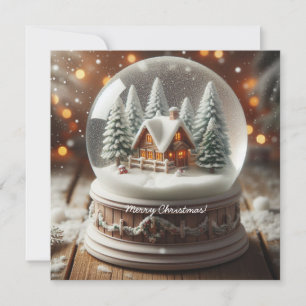 God jul Snö Globe Julkort