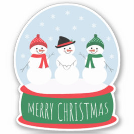 God jul Snö Globe Snögubbar Klistermärken