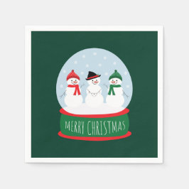 God jul Snö Globe Snögubbar Pappersservett