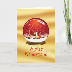 God jul Snö Globe Winter Wonderland Helgkort