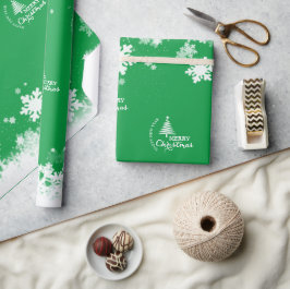 GOD JUL snö inslagning papper Presentpapper