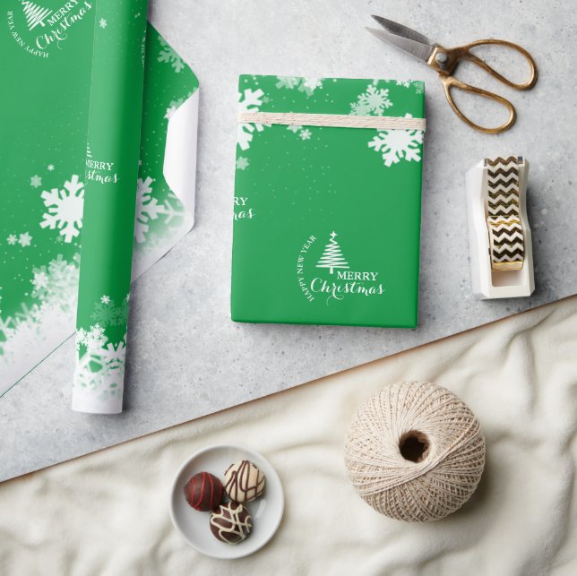 GOD JUL snö inslagning papper Presentpapper (Hantverk)