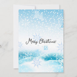 God jul, snö julkort