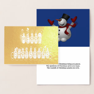 God jul Snö People Font and Verse, ZAtoZ Folierat Kort