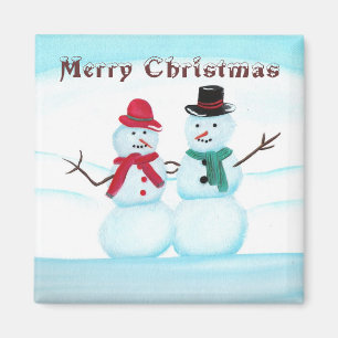 God jul, Snö People-magnet Magnet