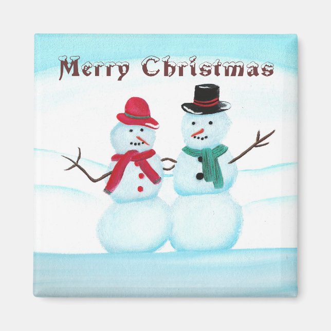 God jul, Snö People-magnet Magnet (Framsidan)