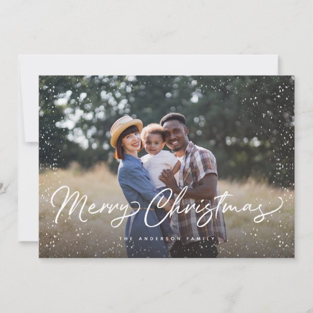 God jul Snö Photo Julkort (Framsida)