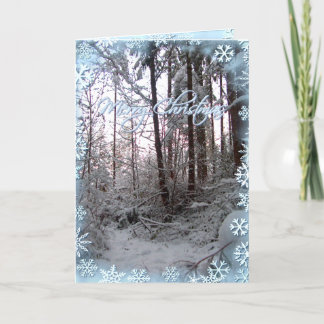 GOD JUL SNÖ SCENE AV SHARON SHARPE HELGKORT