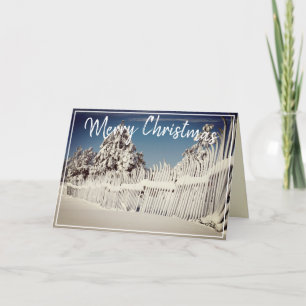 God Jul Snö Skidstaket Landskapsbild Anpassad Foto Helgkort