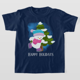 God jul, snö unge Helgdag T Shirt