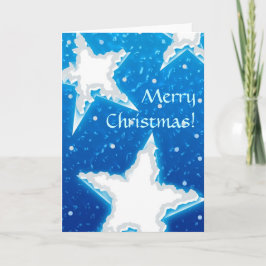 God jul | Snöblå stjärnor Helgkort