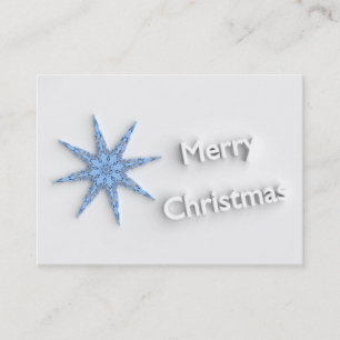 God jul - Snöflake - Affärskort Visitkort