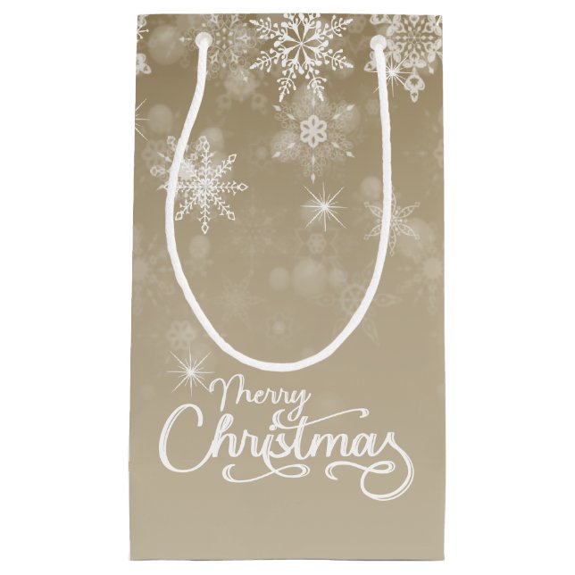 God jul Snöflingor Beige Helgdag (Framsidan)