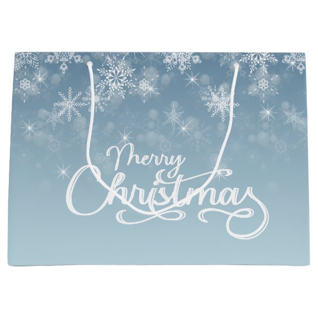 God jul Snöflingor Blue Helgdag (Framsidan)