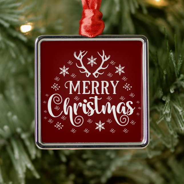 God jul Snöflingor, Gott nytt år Julgransprydnad Metall (Träd)