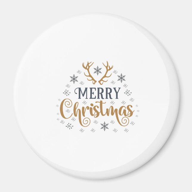 God jul Snöflingor, Gott nytt år Magnet (Framsidan)