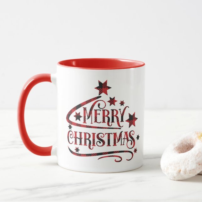 God jul Snöflingor, Gott nytt år Mugg (Med munk)