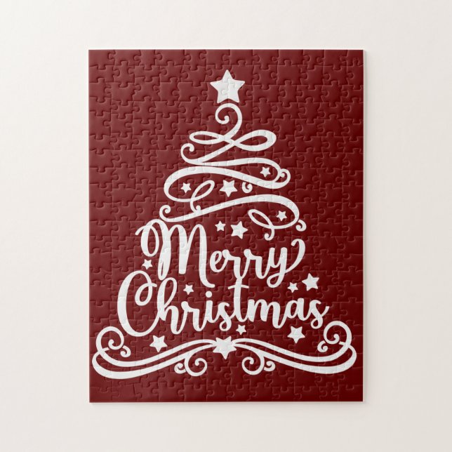 God jul Snöflingor, Gott nytt år Pussel (Vertikal)