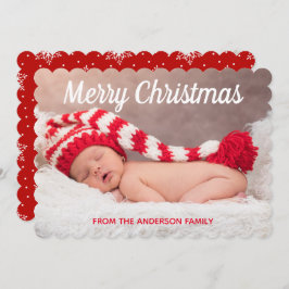 God jul Snöflingor julfoto Julkort