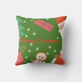 god jul snöflingor med Tomten Kudde