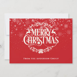 God jul Snöflingor Office Helgdag Card Julkort