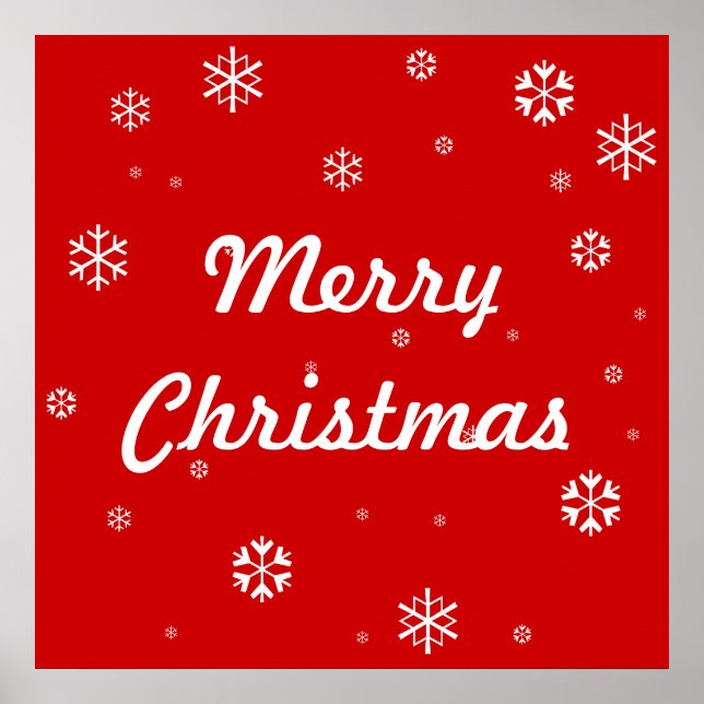 God jul Snöflingor Poster (Framsidan)