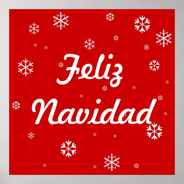 God jul Snöflingor Poster (Framsidan)