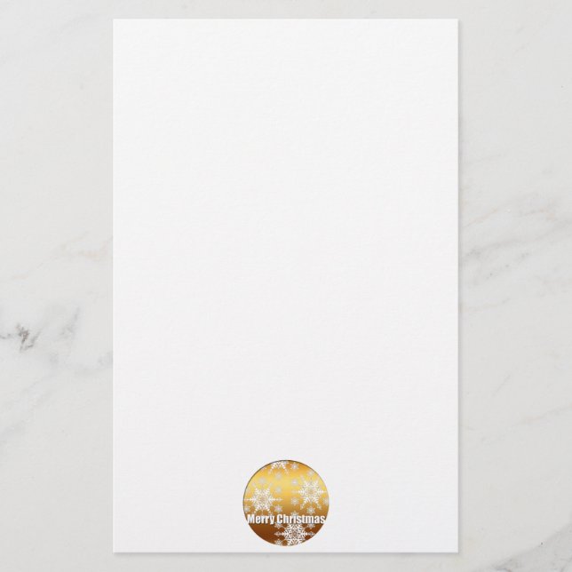 God jul Snöflingor Stationery Brevpapper (Framsida)