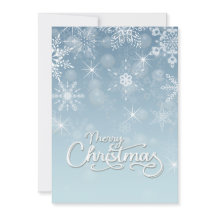 God jul Snöflingor White blue Hälsning