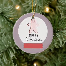 God Jul Snöglob Gingerbreadkakao Julgransprydnad Keramik