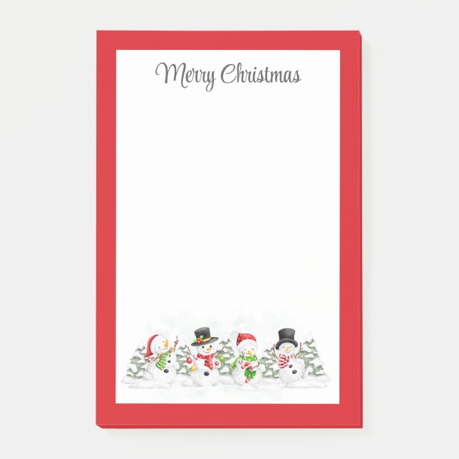 God jul Snögubbars PostIT-anteckningar Post-it Block (Framsida)