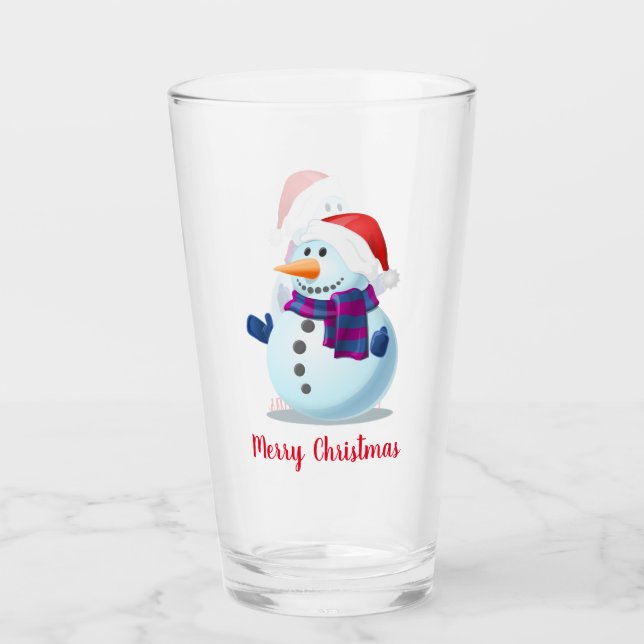 GOD JUL SNÖGUBBE 1 GLASKOPP (Framsida)