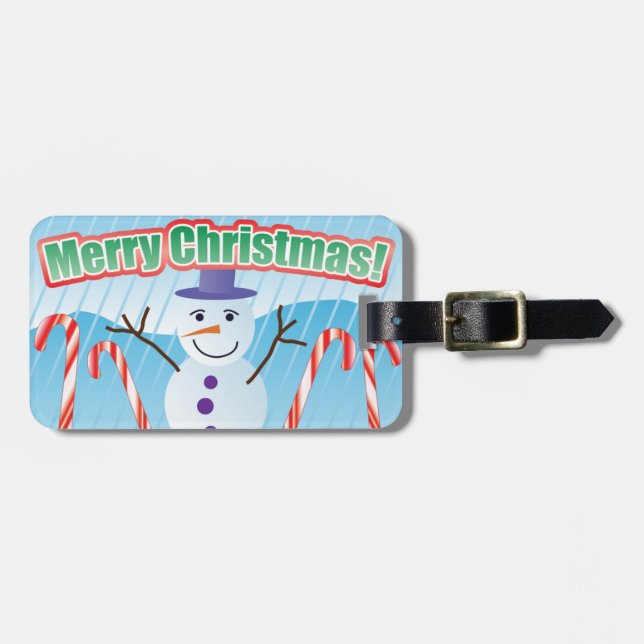 GOD JUL SNÖGUBBE BAGAGEBRICKA (Horisontell Framsida)