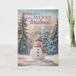God jul Snögubbe Business Family Namn Helgkort