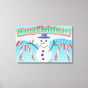 GOD JUL SNÖGUBBE CANVASTRYCK