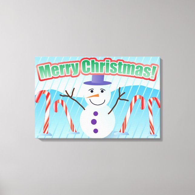 GOD JUL SNÖGUBBE CANVASTRYCK (Framsida)