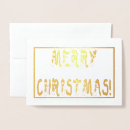 God jul Snögubbe, Guld Folierat Kort