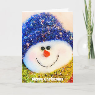 God jul Snögubbe Helgdag Kort