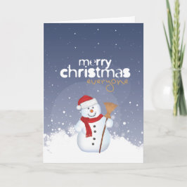 God jul Snögubbe Helgkort