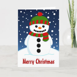 God jul Snögubbe Helgkort