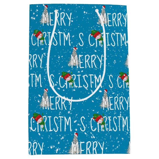 GOD JUL SNÖGUBBE i SNÖFLINGOR (Framsidan)