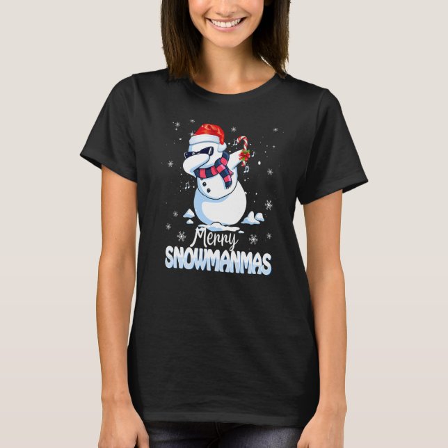 God jul Snögubbe-julen Kvinnor Manar Julafton T Shirt (Framsida)