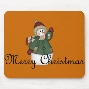 God jul snögubbe klädde Mousepad Musmatta