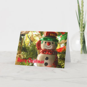 God jul Snögubbe-kort Helgkort
