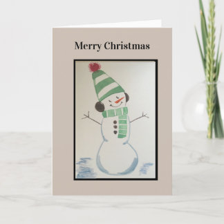 God jul Snögubbe-kort Kort