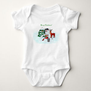 God jul! Snögubbe med vänner T Shirt