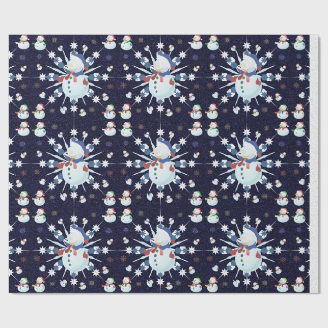 God jul Snögubbe - Presentpapper (Platt)